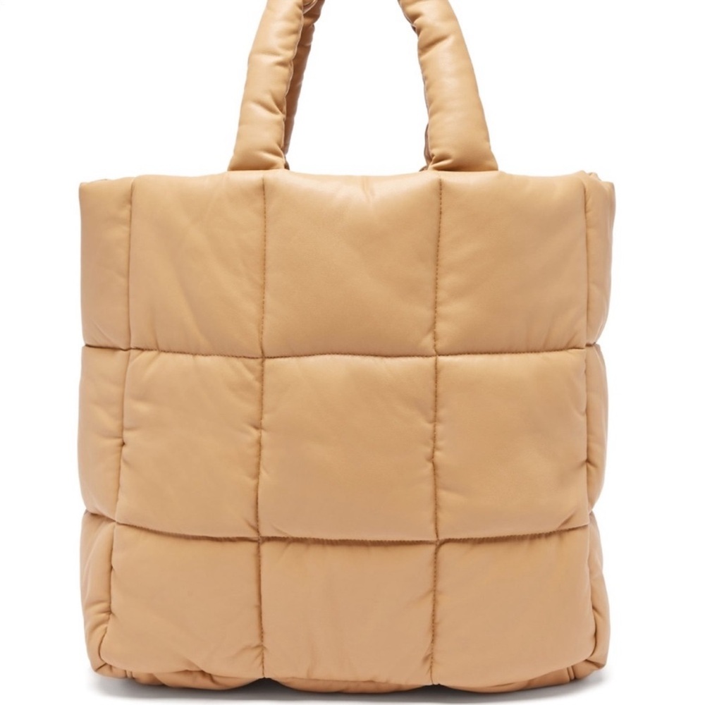Stand Studio Assante puffy sand quilted faux-leather tote bag - Picture 4 of 12